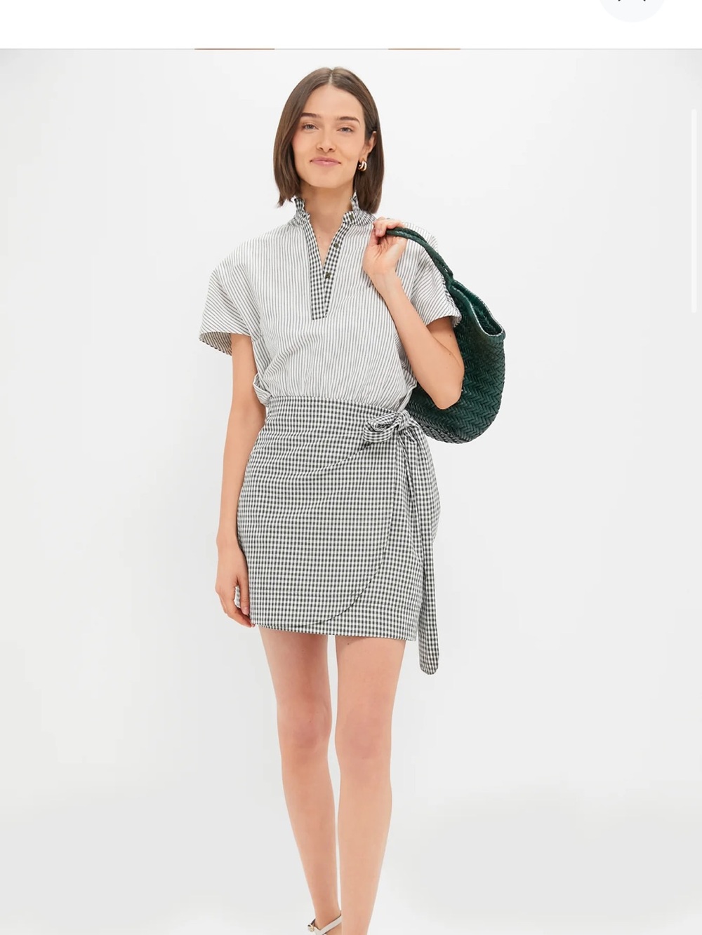 Pomander Place Green Gingham Frida Dress